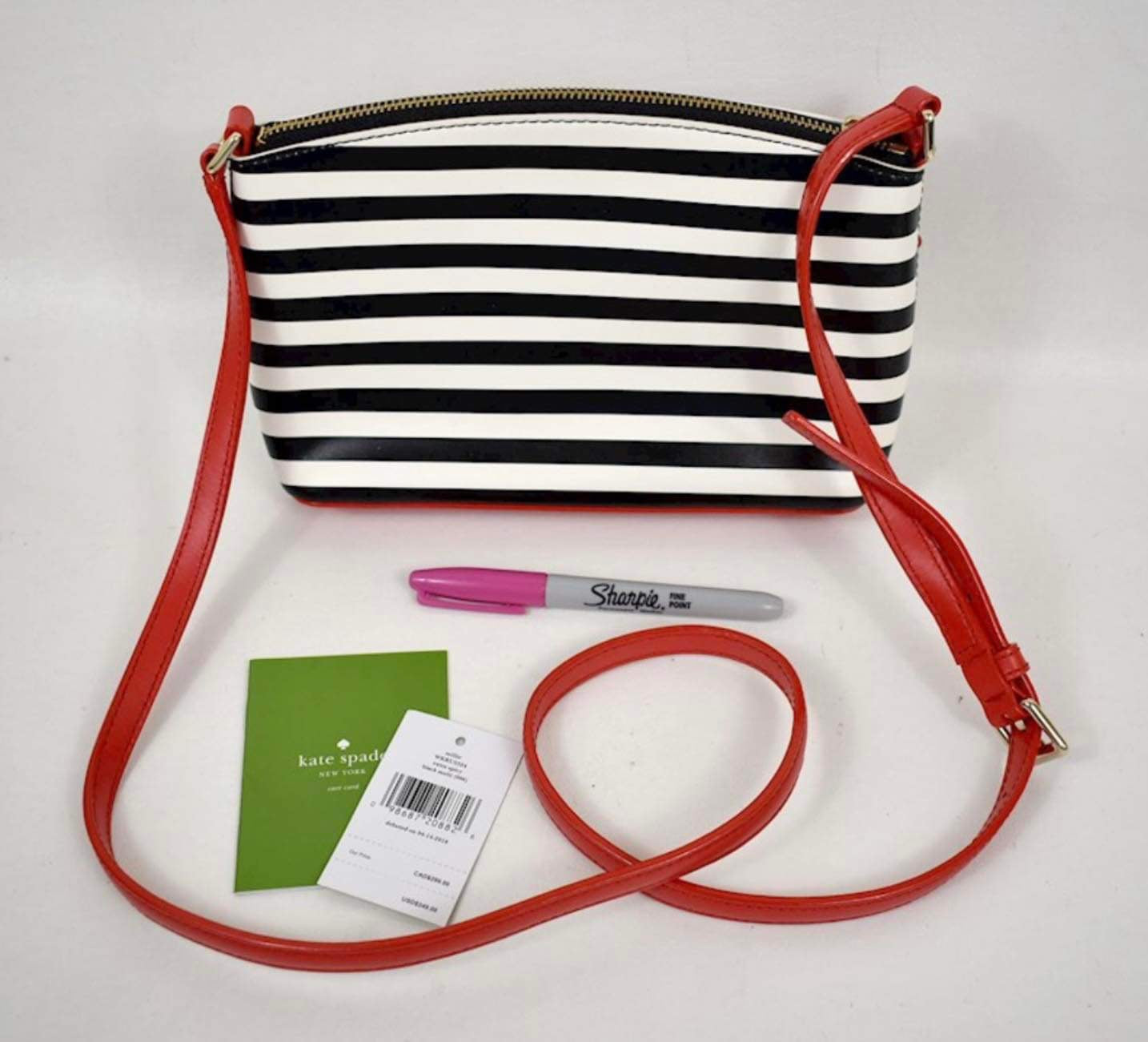 NWT  $249 Authentic KATE SPADE Extra Spicy Millie Crossbody Black Red