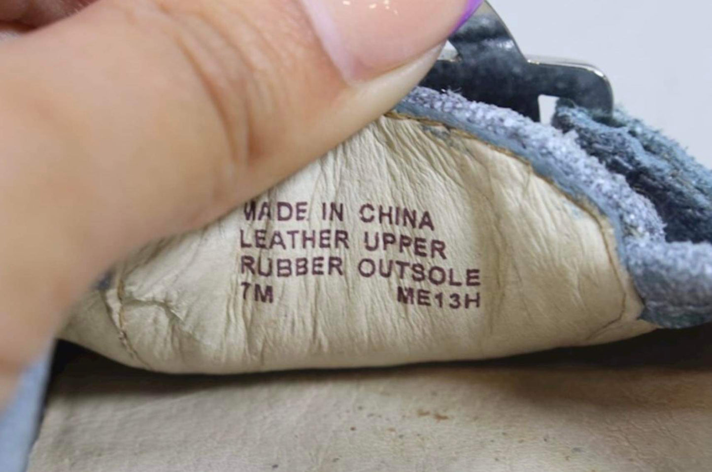 Michael Kors Fulton Moccasin Washed Denim Flat  Silver Logo - size 7