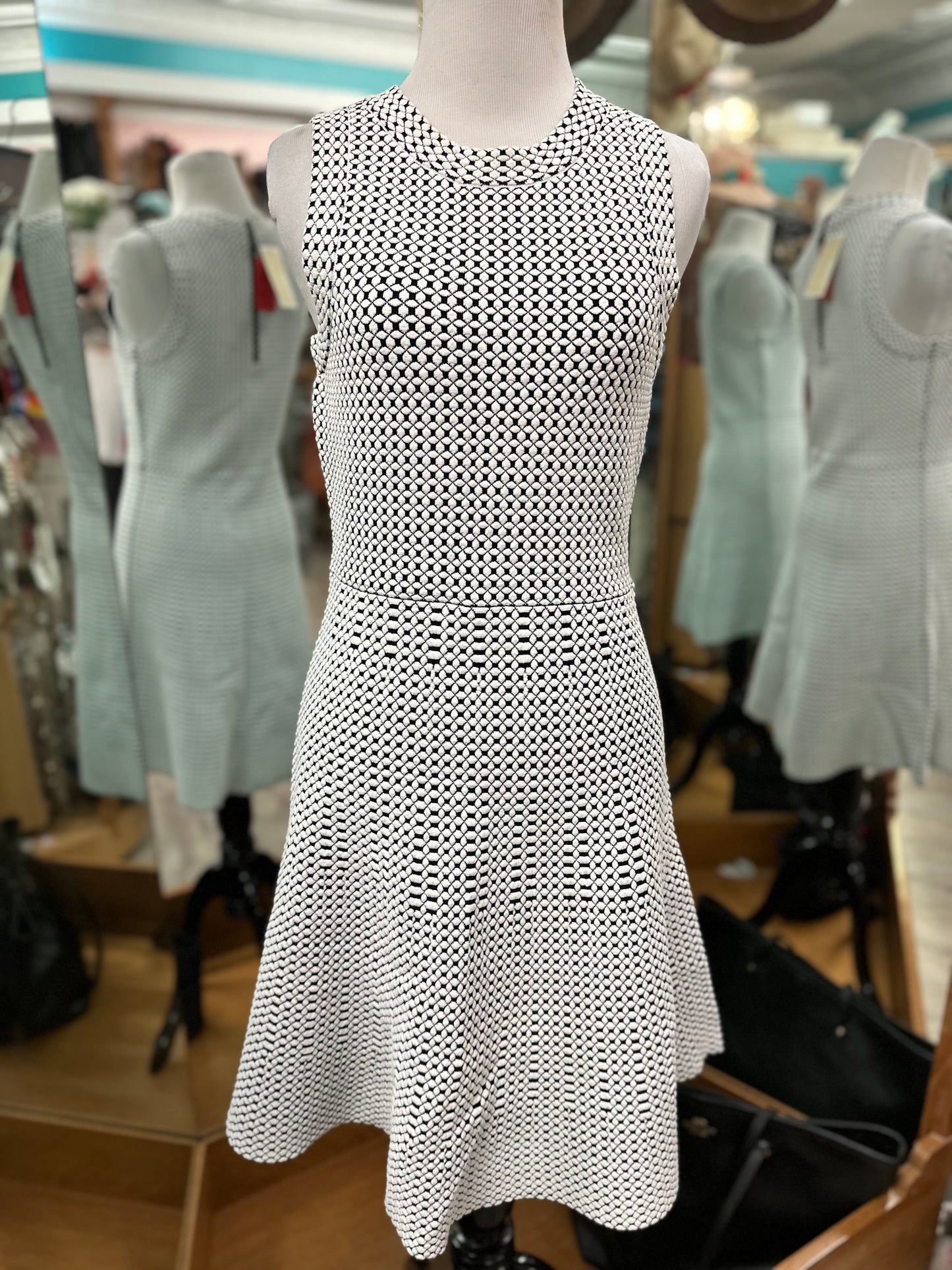 Michael Kors White and Black Tank Dress in S NWT