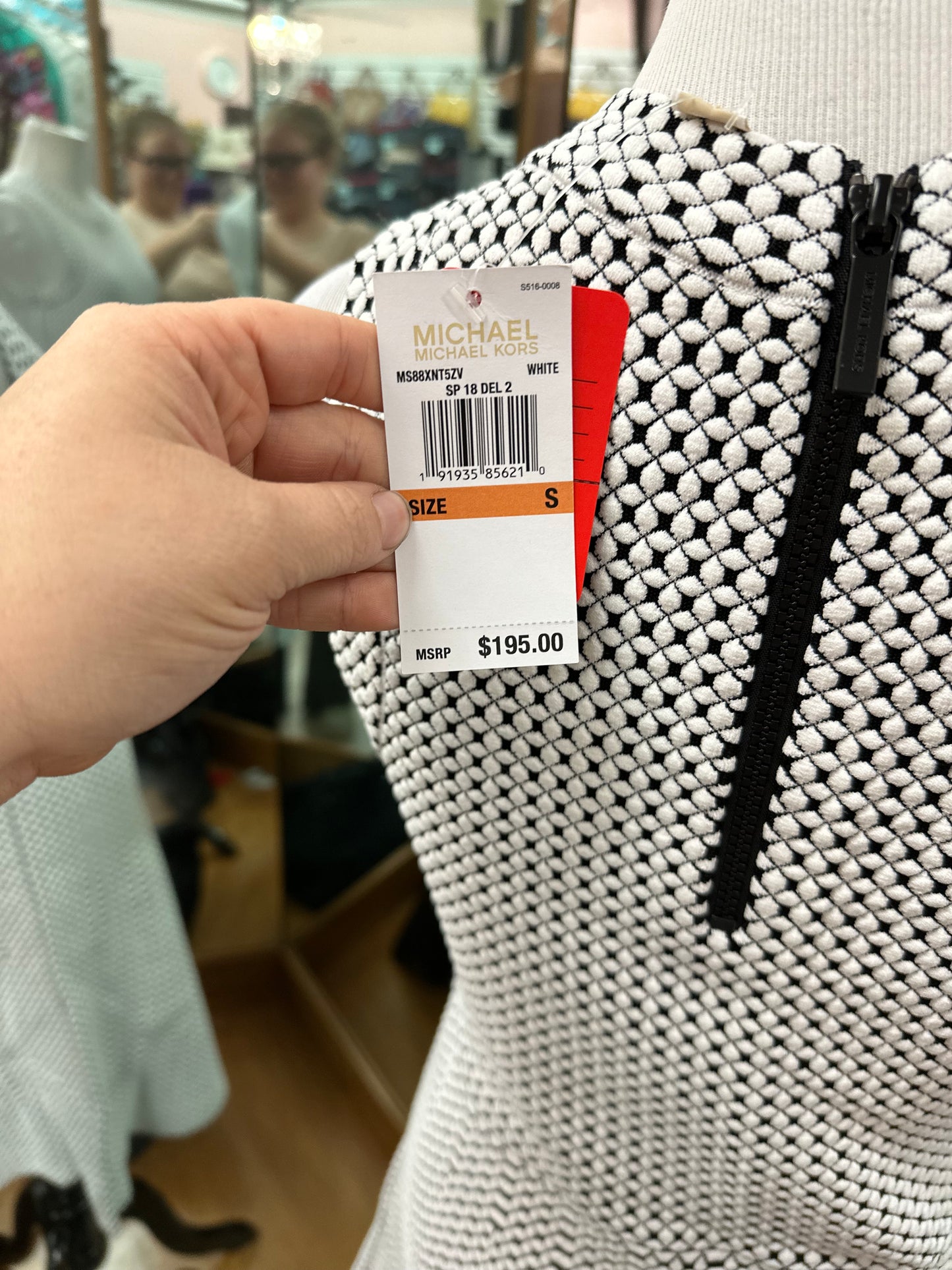 Michael Kors White and Black Tank Dress in S NWT