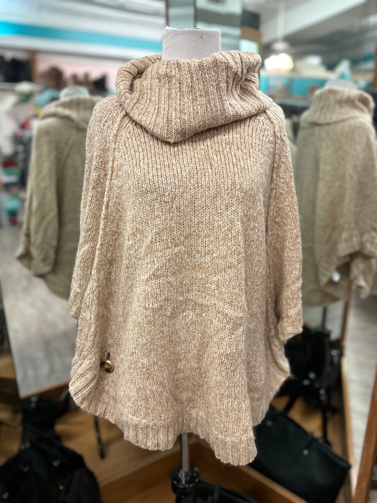Michael Kors Gold Poncho Sweater in M