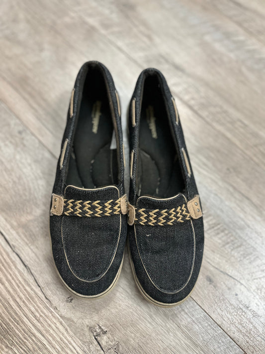 Grasshoppers Black Slip-Ons in 8.5