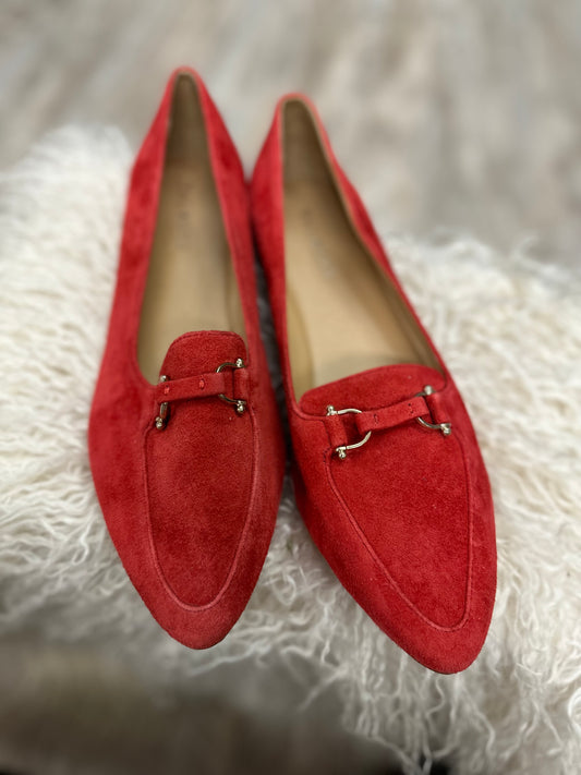 Talbots Francesa Red Suede Flats in 9