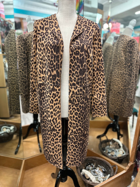Zara Leopard Suede Jacket in S
