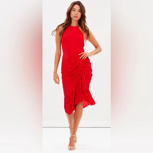 Cooper St Ti Amo Drape Dress. Red, Size 10. EUC