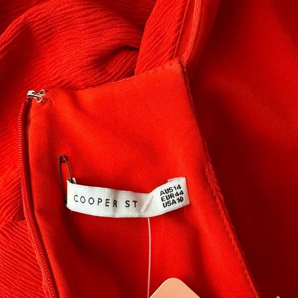 Cooper St Ti Amo Drape Dress. Red, Size 10. EUC