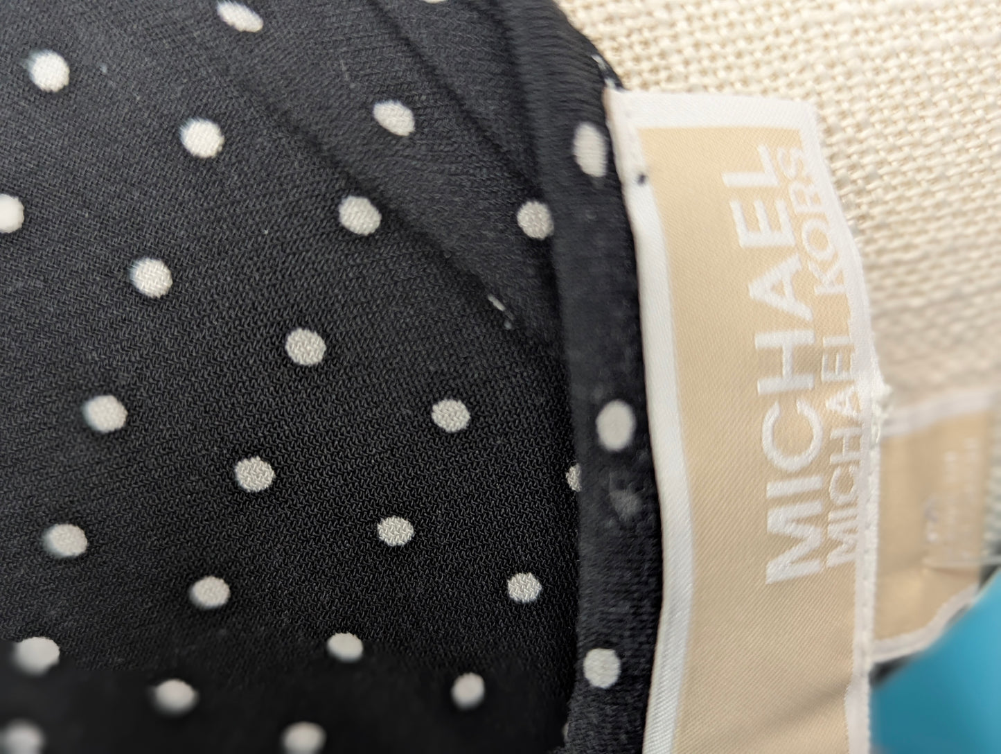 Michael Kors Black Polka Dot Short Sleeve Dress in M